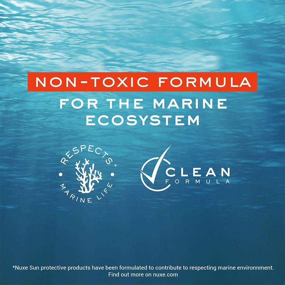 Nuxe Sun: Nicht-toxische Formel für das Meeresökosystem. "Clean Formula".
