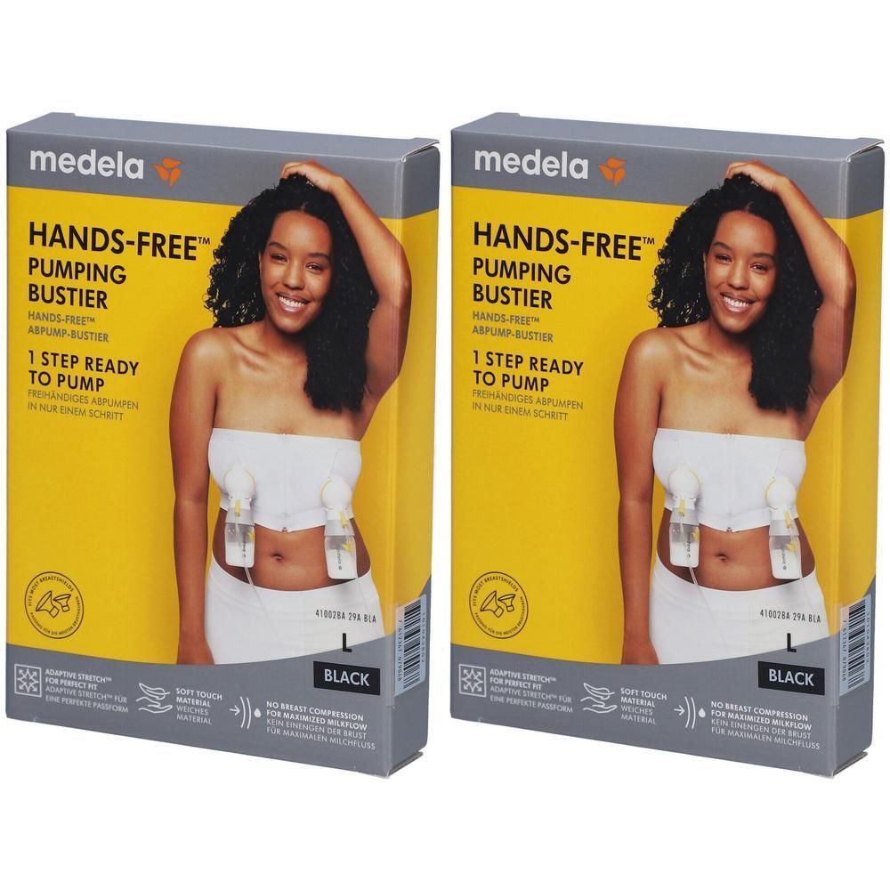 Medela hands-free pumping bustier L schwarz x2 2x1 St