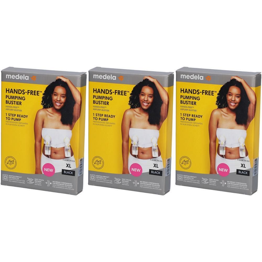 Medela hands-free pumping bustier XL schwarz x3 3x1 St