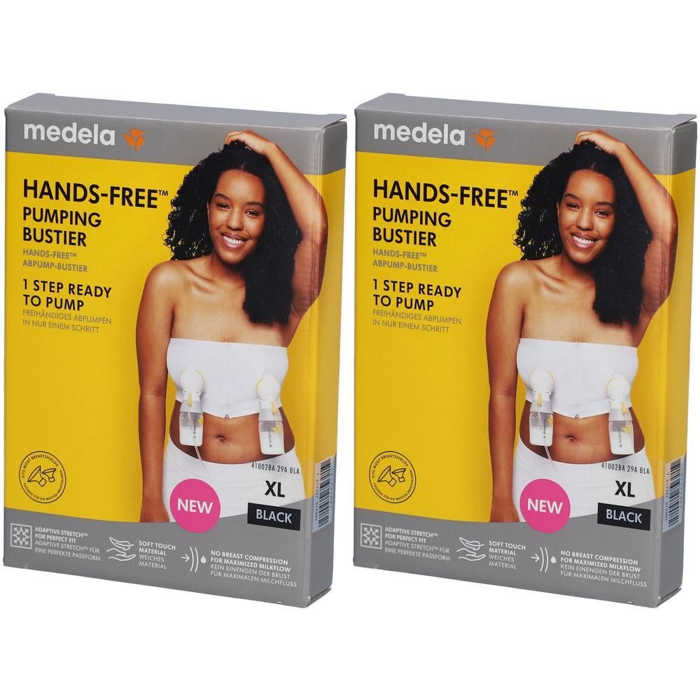 Medela hands-free pumping bustier XL schwarz x2 2x1 St
