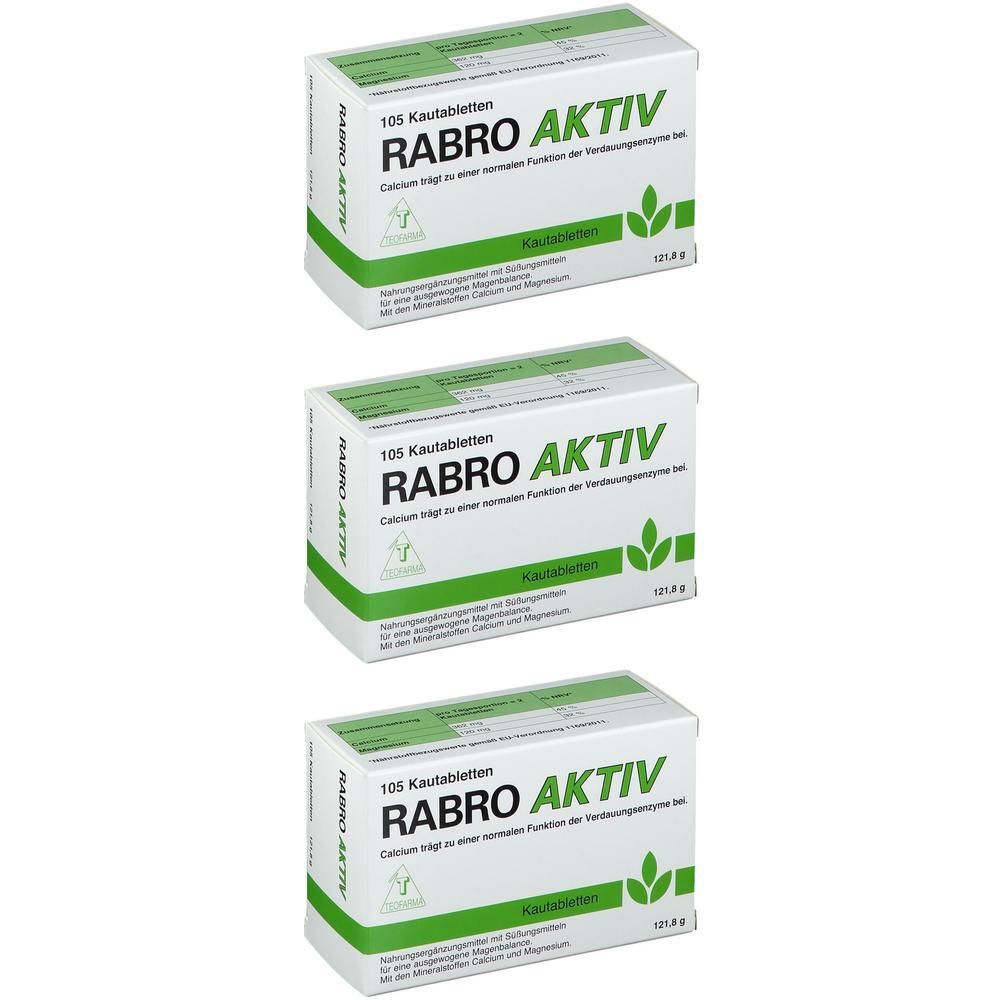 Rabro Aktiv Kautabletten x3 3x105 St