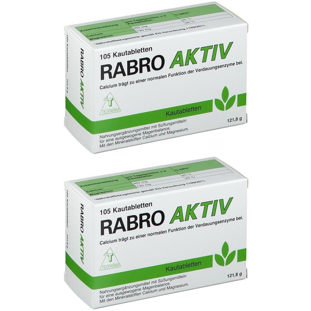 Rabro Aktiv Kautabletten x2 2x105 St