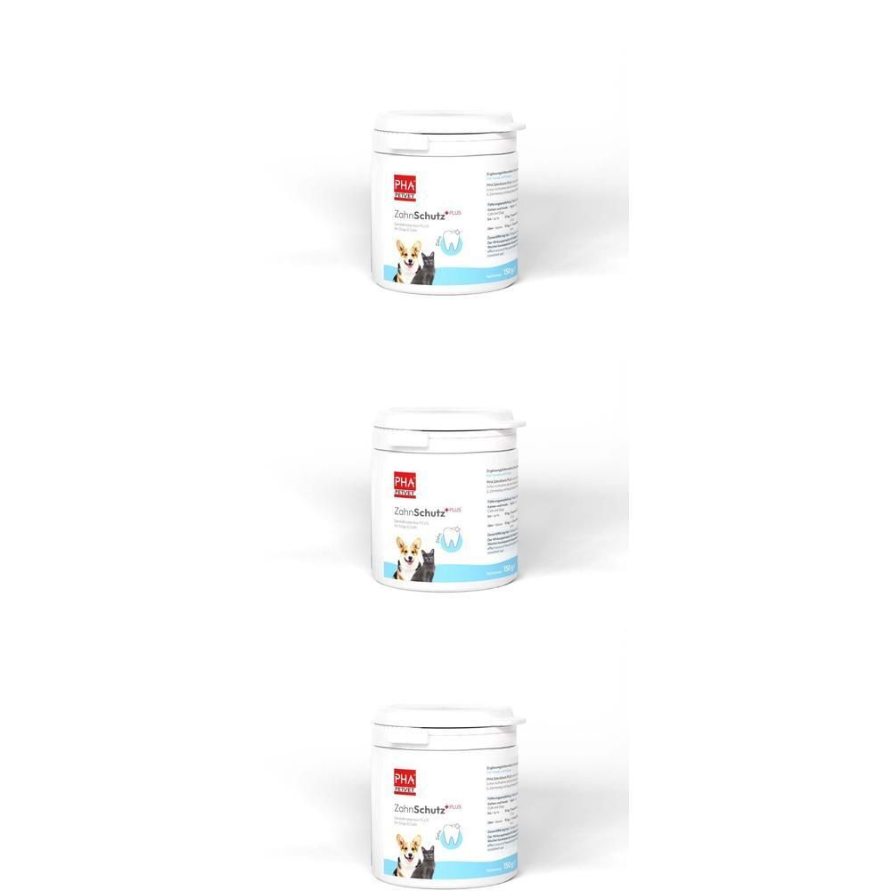 PHA ZahnSchutz Plus Pulver f.Hunde/Katzen x3 3x150 g