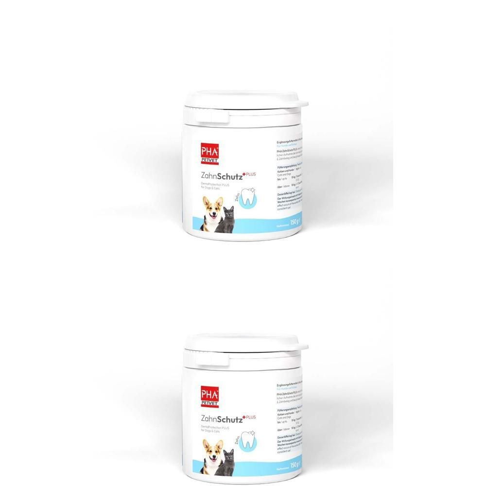 PHA ZahnSchutz Plus Pulver f.Hunde/Katzen x2 2x150 g