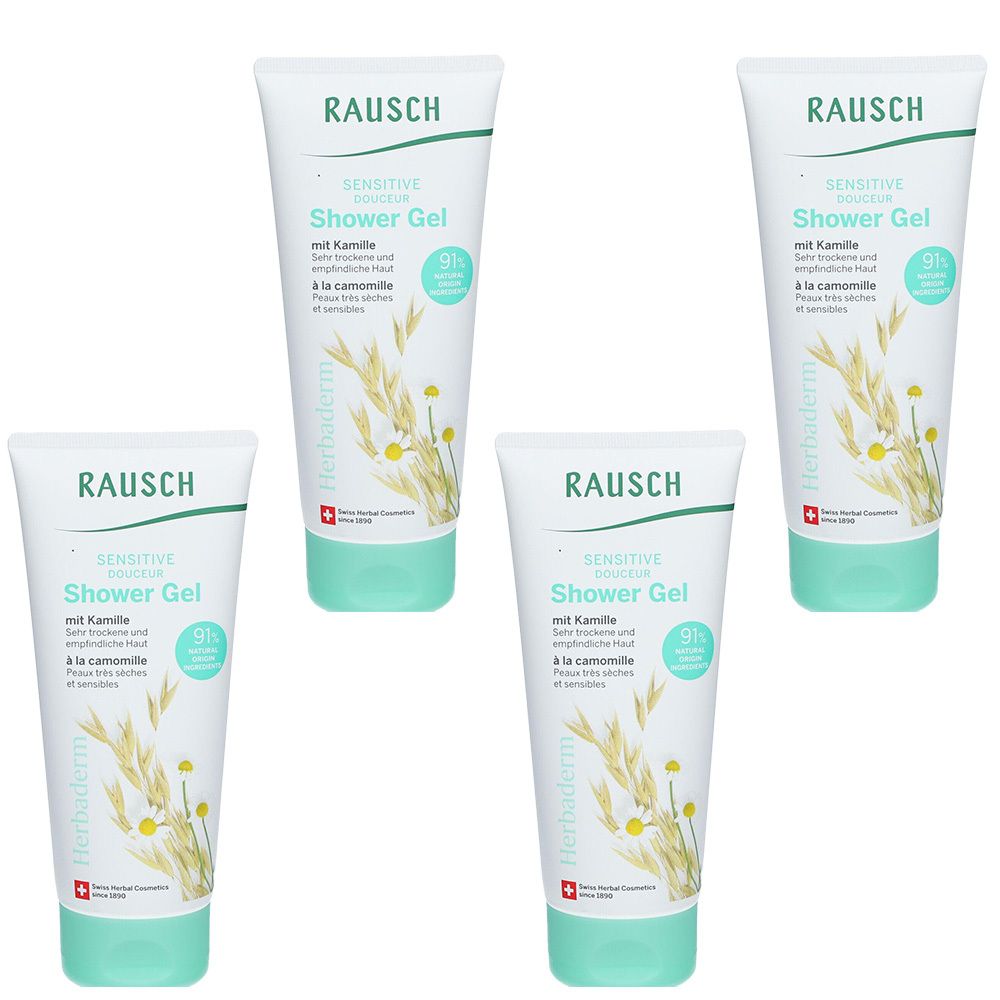 Rausch Sensitive Shower Gel mit Kamille x4 4x200 ml Duschgel