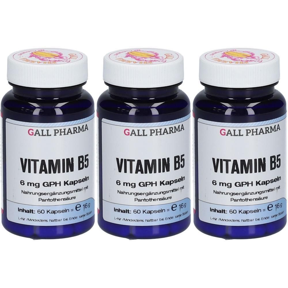 Vitamin B5 6 mg GPH Kapseln x3 3x60 St