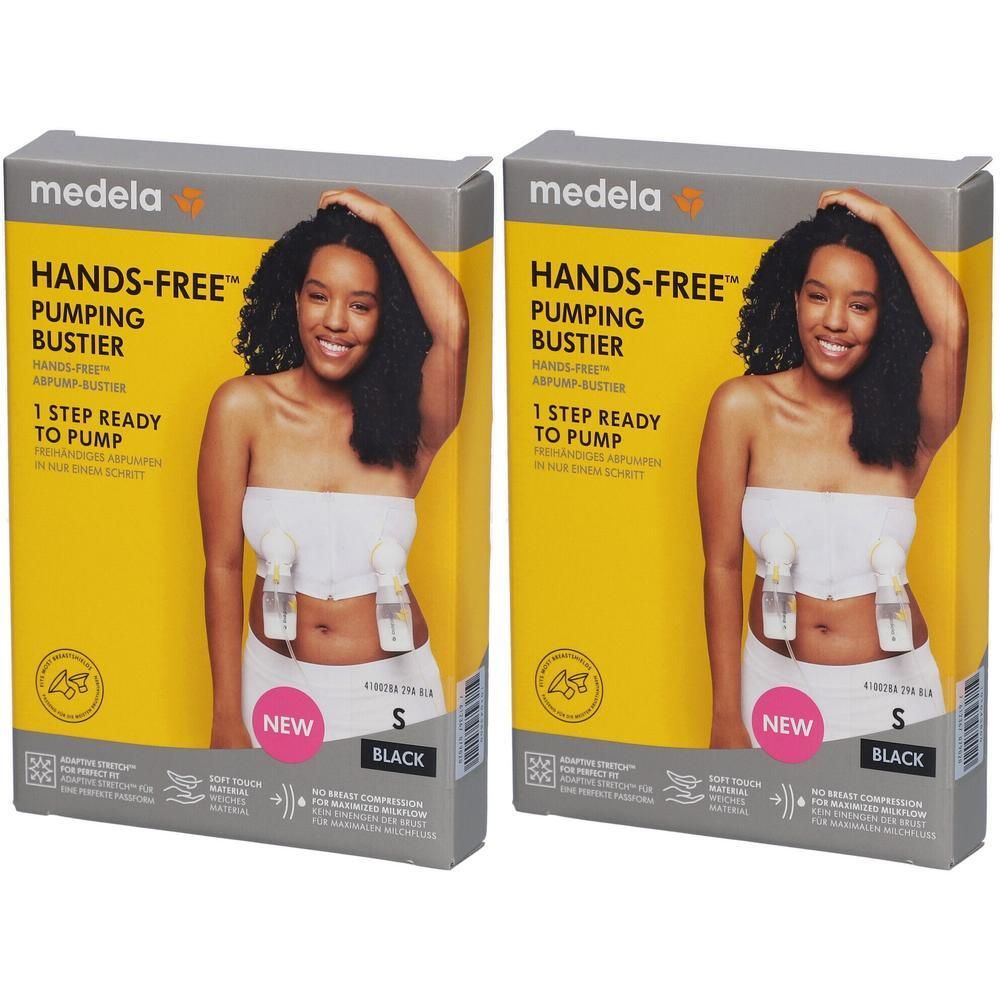 Medela hands-free pumping bustier S schwarz x2 2x1 St