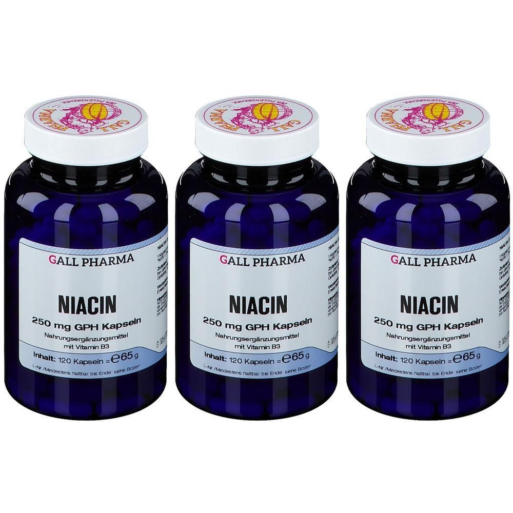 Niacin 250 mg GPH Kapseln x3 3x120 St