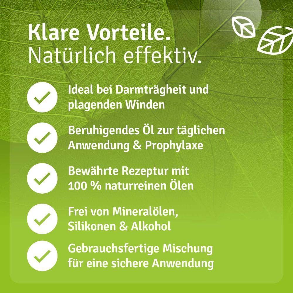 Casida Bauchwohl Massage Öl Flasche mit Vorteilen: Ideal bei Verdauungsbeschwerden, 100% reine Öle.