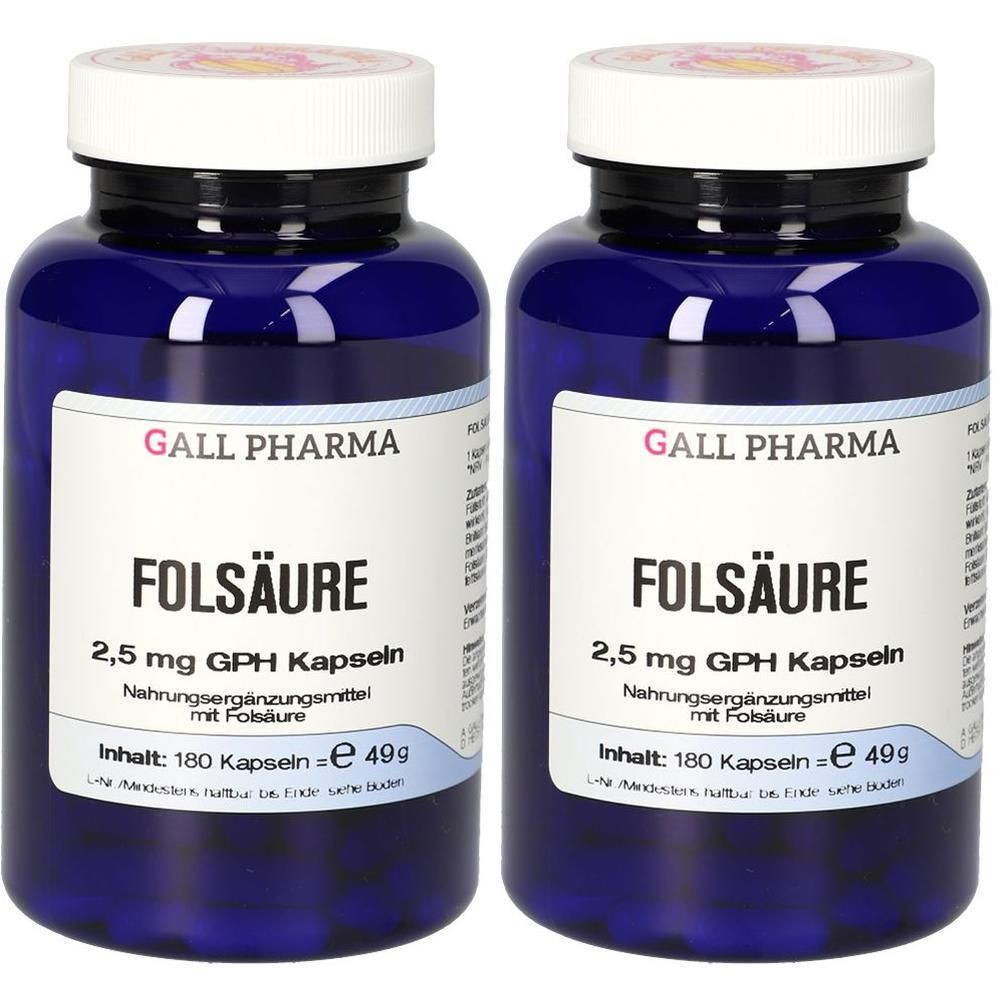 Folsäure 2,5 mg GPH Kapseln x2 2x180 St