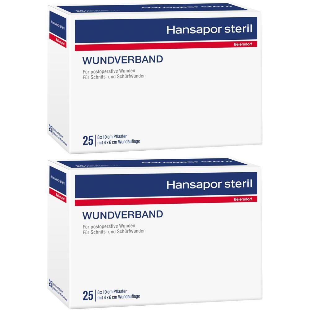 Hansapor steril Wundverband 8x10 cm x2 2x25 St Verband