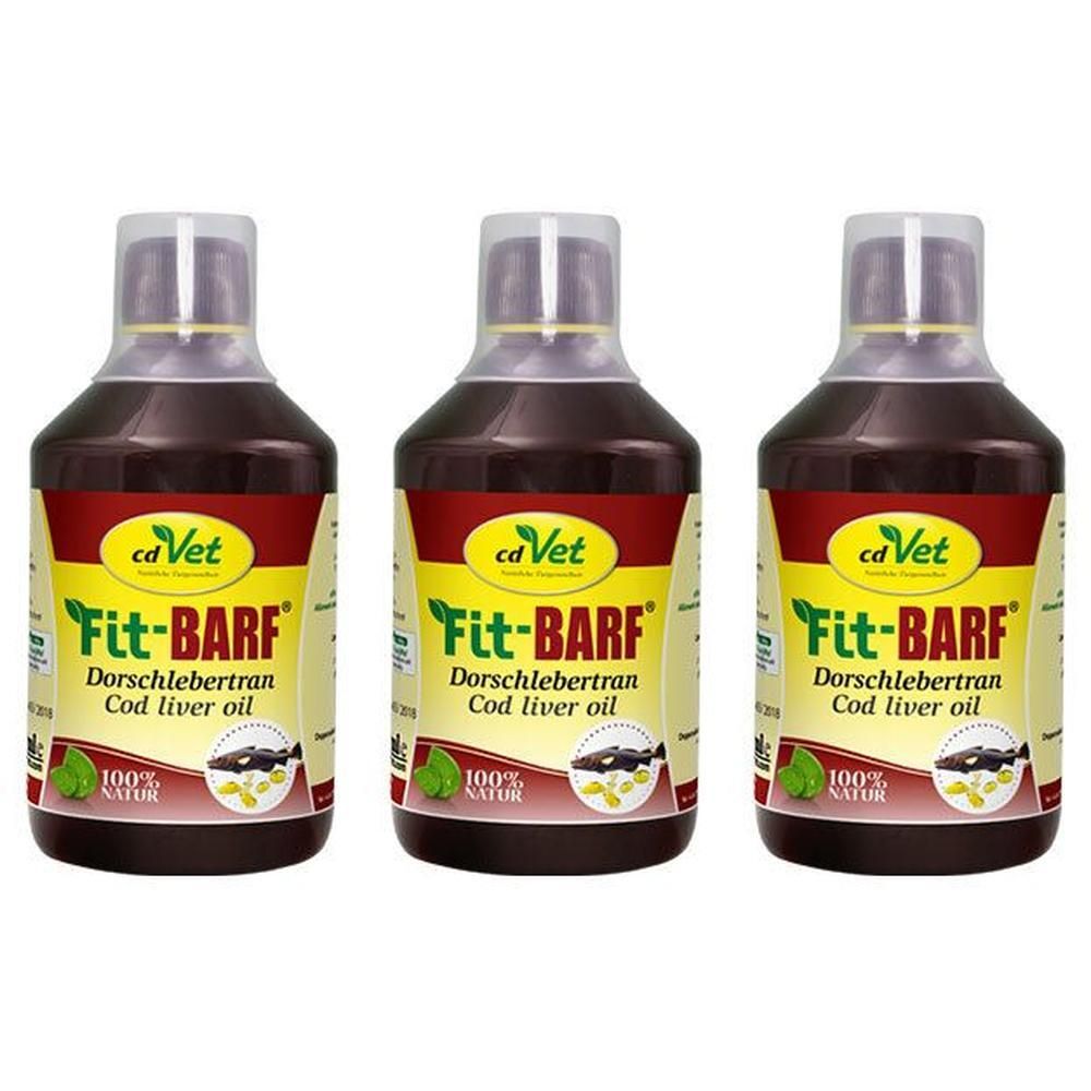 Fit-Barf Dorschlebertran vet. x3 3x500 ml Öl