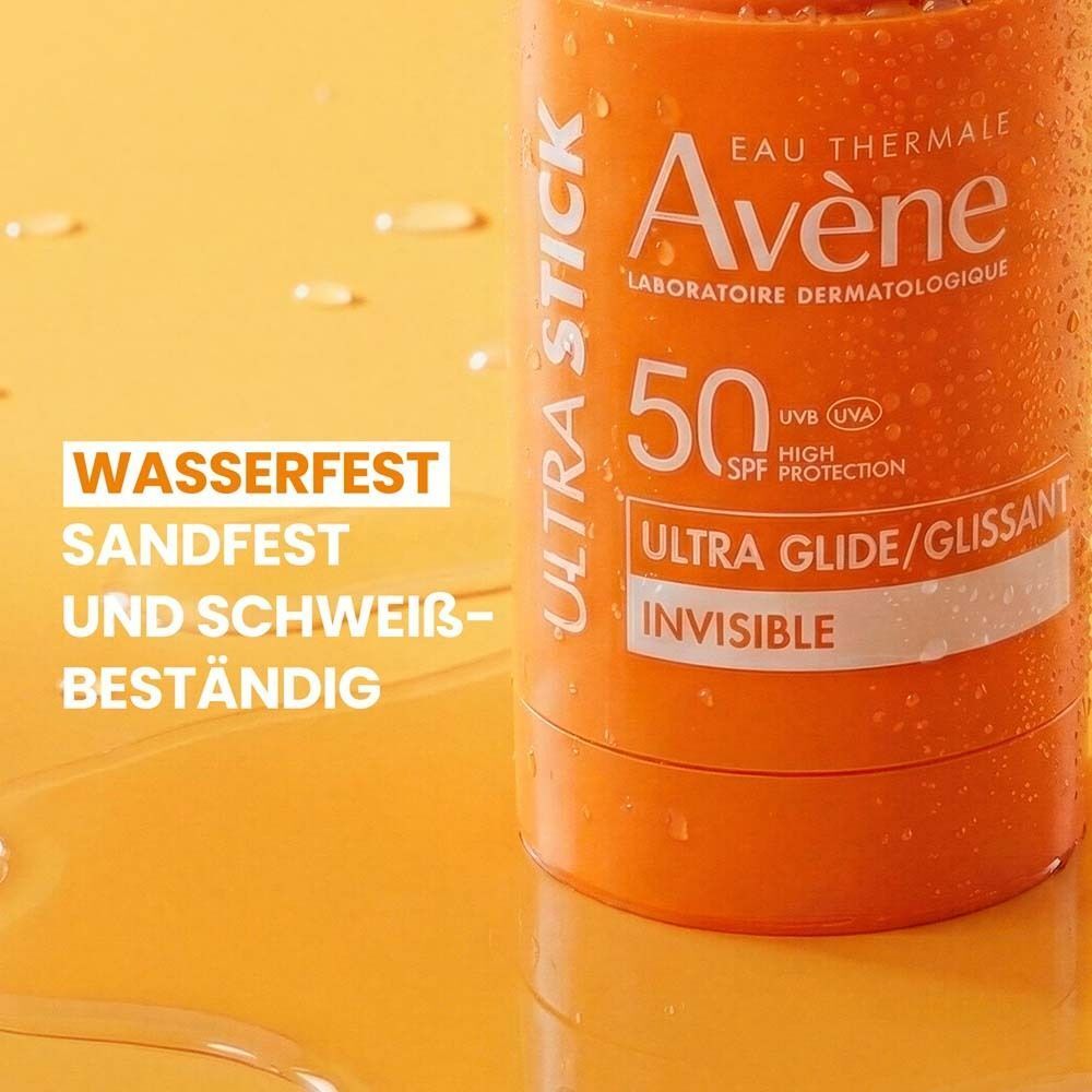Avène Ultra Stick LSF 50 ist wasser-, sand- und schweißbeständig.
