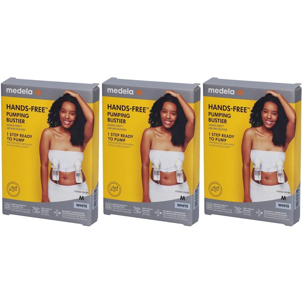 Medela hands-free pumping bustier M weiß x3 3x1 St