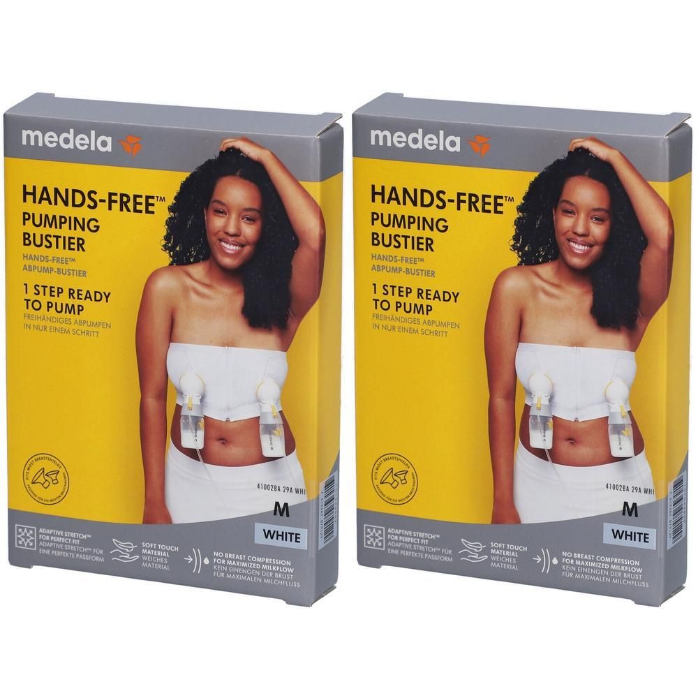 Medela hands-free pumping bustier M weiß x2 2x1 St