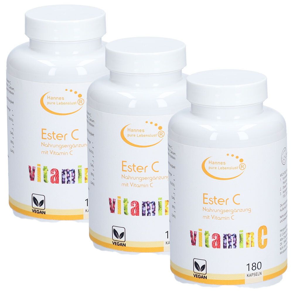 Ester C Vegi Kapseln x3 3x180 St