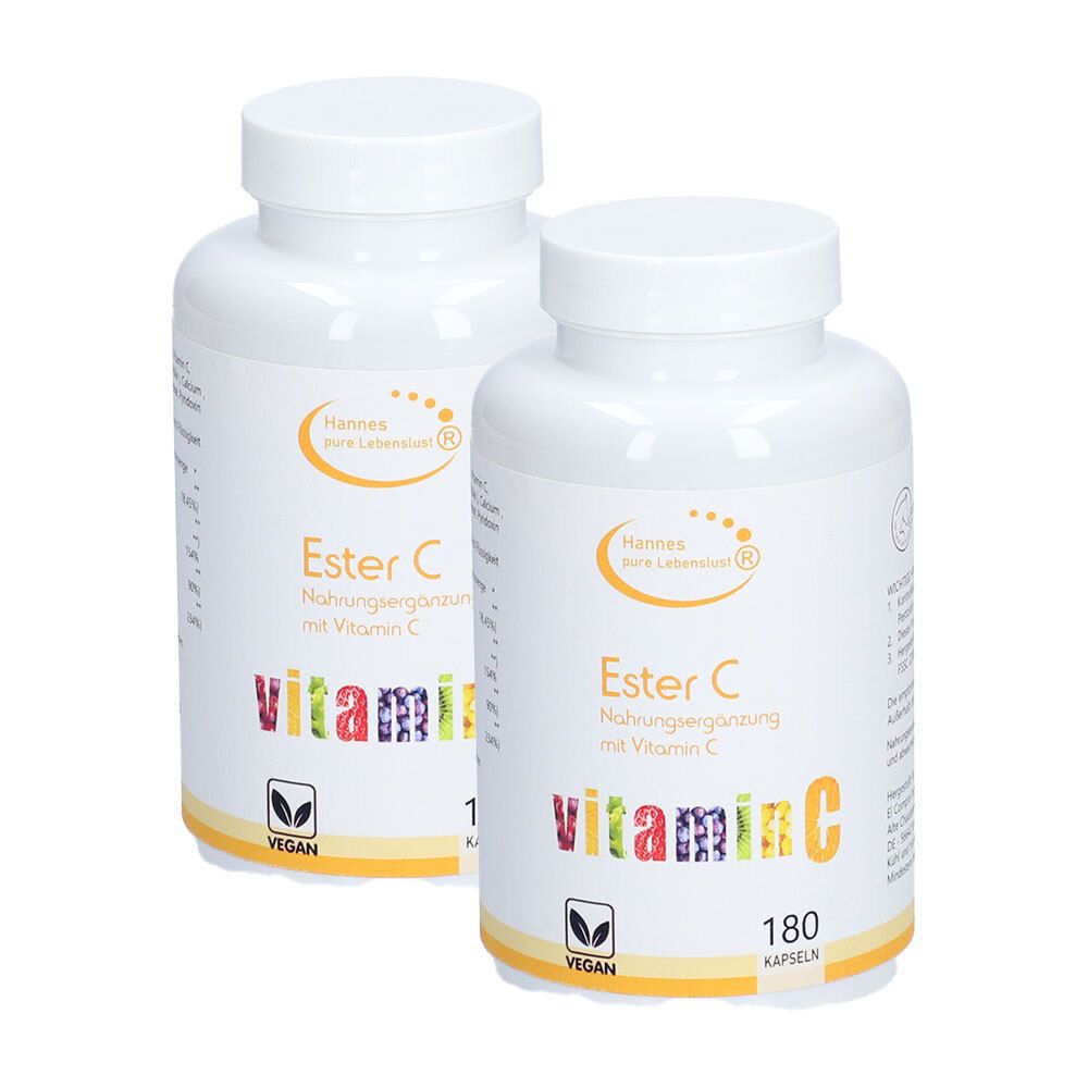 Ester C Vegi Kapseln x2 2x180 St