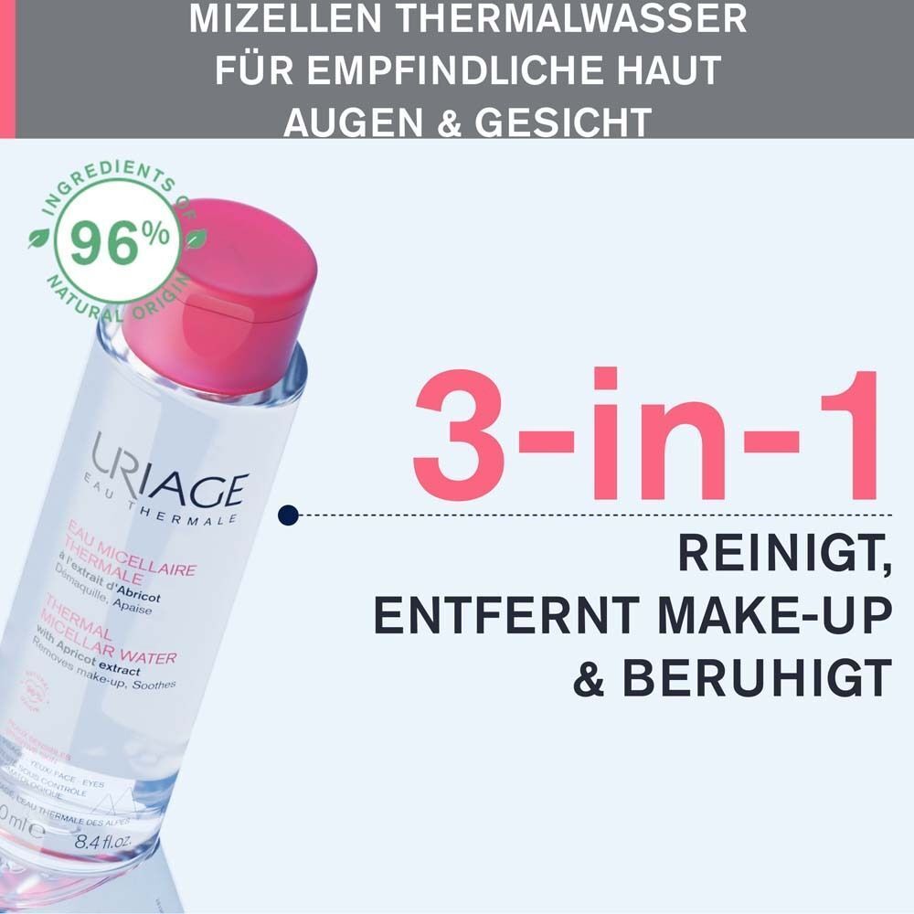 URIAGE Mizellen Thermalwasser: 3-in-1 Reinigung, Make-up-Entfernung und Beruhigung.
