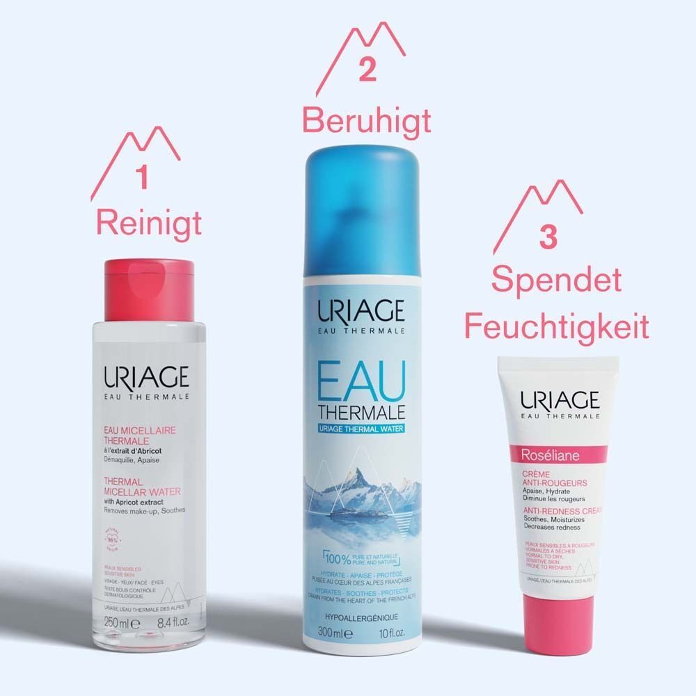 Uriage Mizellenwasser: Geeignet für empfindliche Haut, hohe Verträglichkeit.