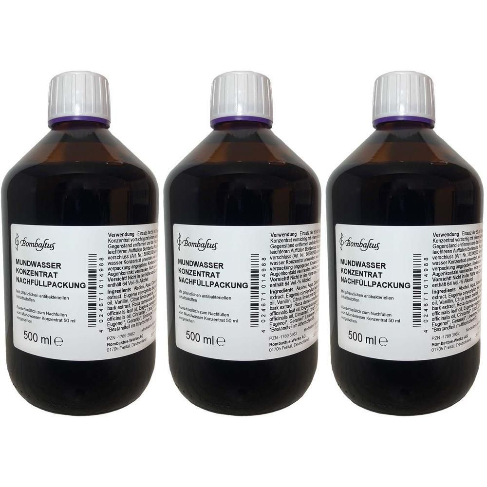 Mundwasser Konzentrat Bombastus x3 3x500 ml