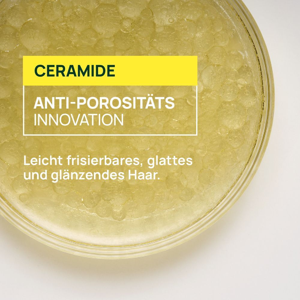 Ceramide: Anti-Porosität Innovation für leicht kämmbares, glänzendes Haar.