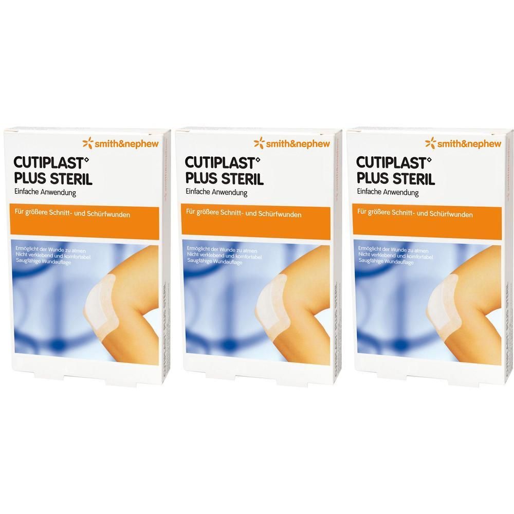 Cutiplast Plus steril 10x19,8 cm Verband x3 3x5 St
