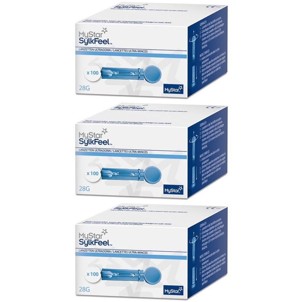 Mystar SylkFeel Lanzetten 28 G x3 3x100 St