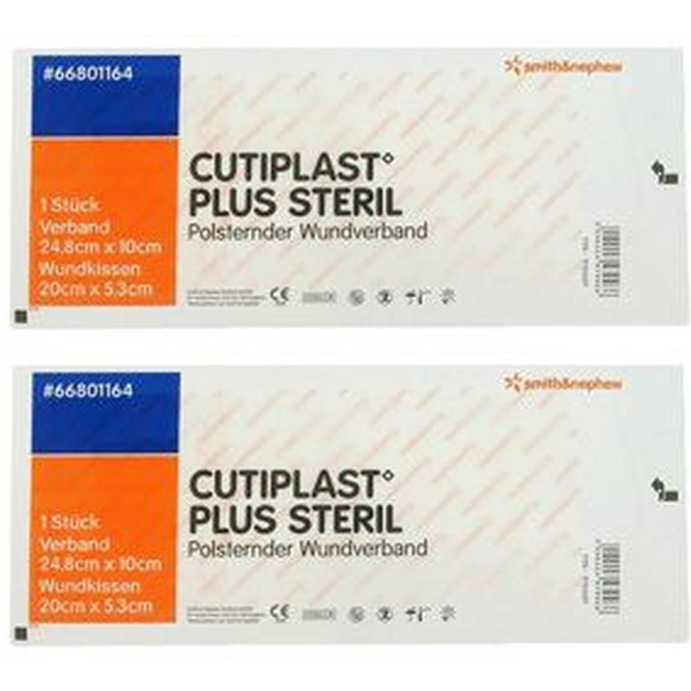 Cutiplast Plus steril 10x24,8 cm Verband x2 2x5 St
