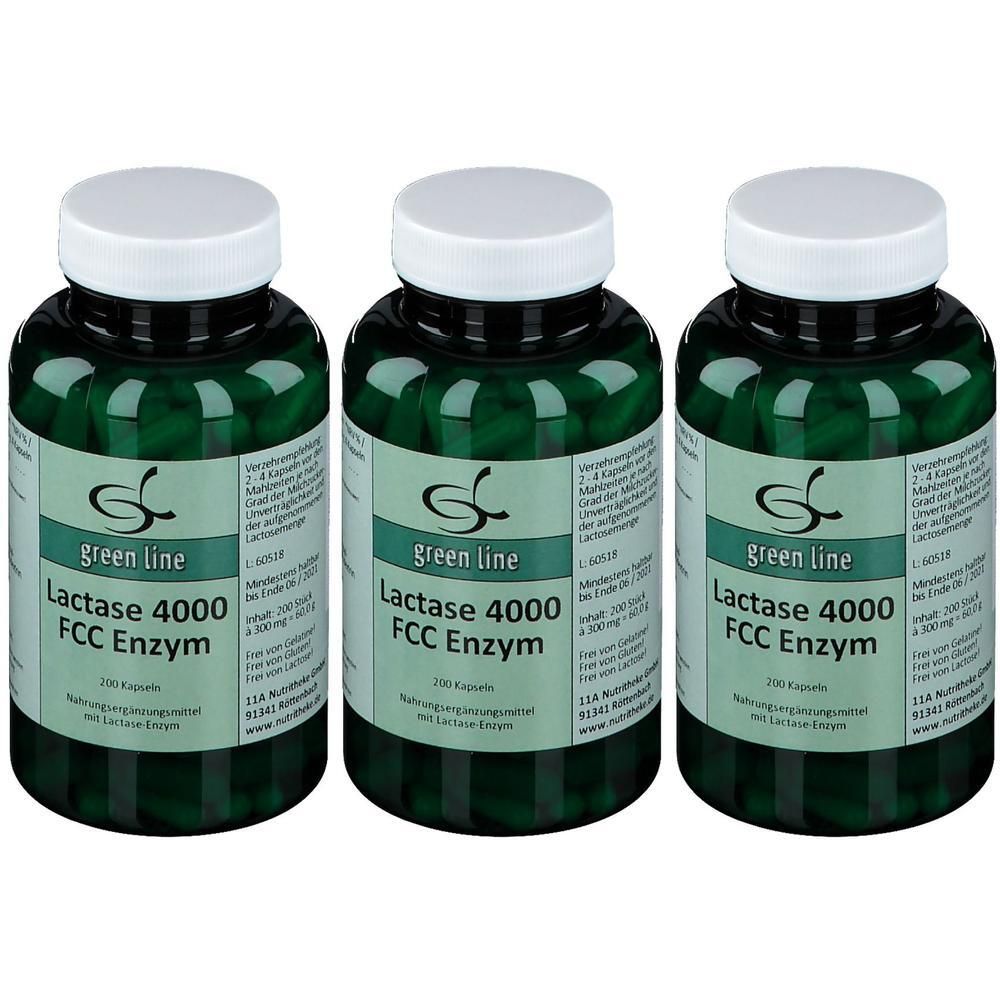Lactase 4.000 FCC Enzym Kapseln x3 3x200 St