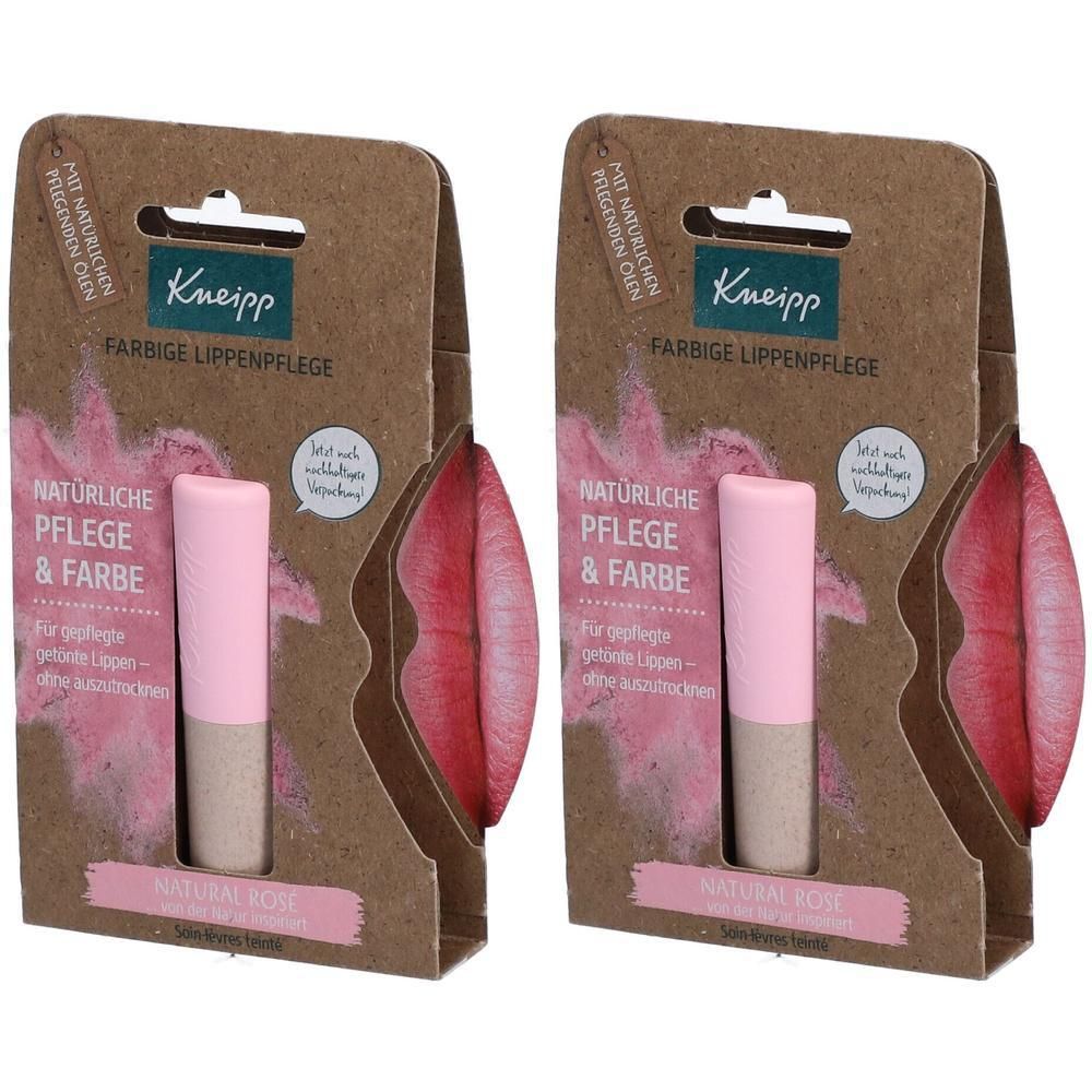 Kneipp farbige Lippenpflege natural rose x2 2x3,5 g Stifte