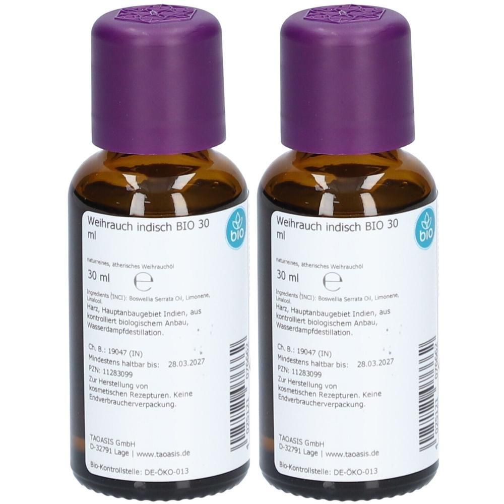 Weihrauch ÖL indisch Bio x2 2x30 ml Ätherisches Öl