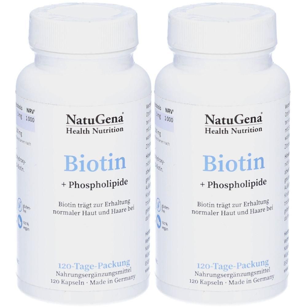 Biotin HOCHDOSIERT+Lecithin vegan Kapseln x2 2x120 St