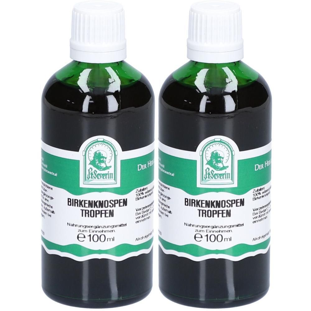 Zwei Flaschen St. Severin Birkenknospen-Tropfen, je 100ml.