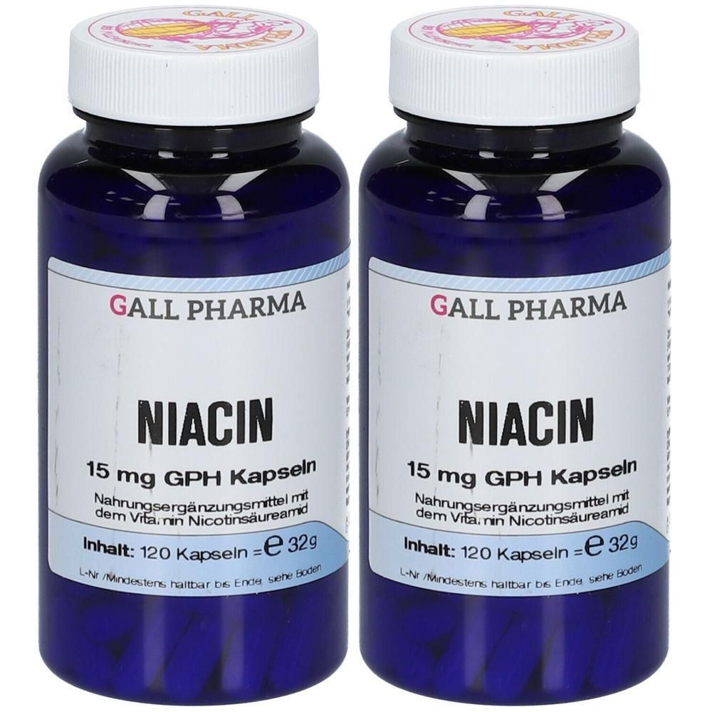 Niacin 15 mg Kapseln x2 2x120 St