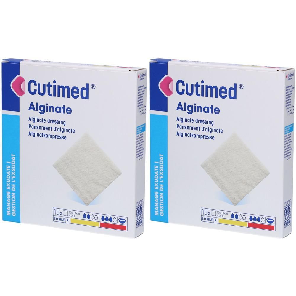 Cutimed Alginate Alginatkompressen 10x10 cm x2 2x10 St Kompressen