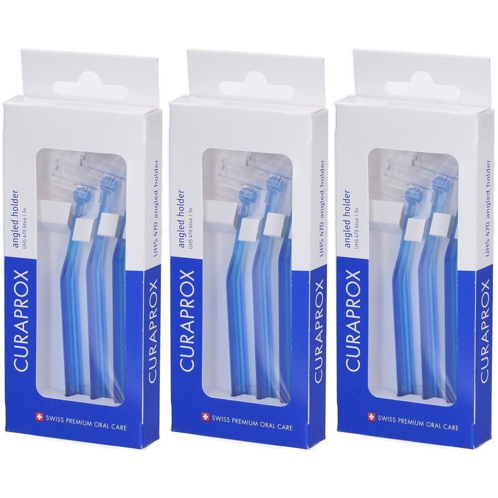 Curaprox UHS 470 Halter blau x3 3x3 St