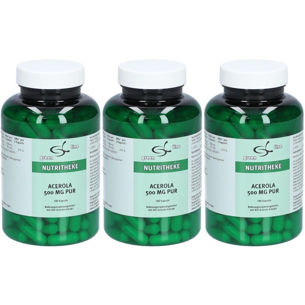 Acerola 500Mg PUR Bio x3 3x180 St Kapseln