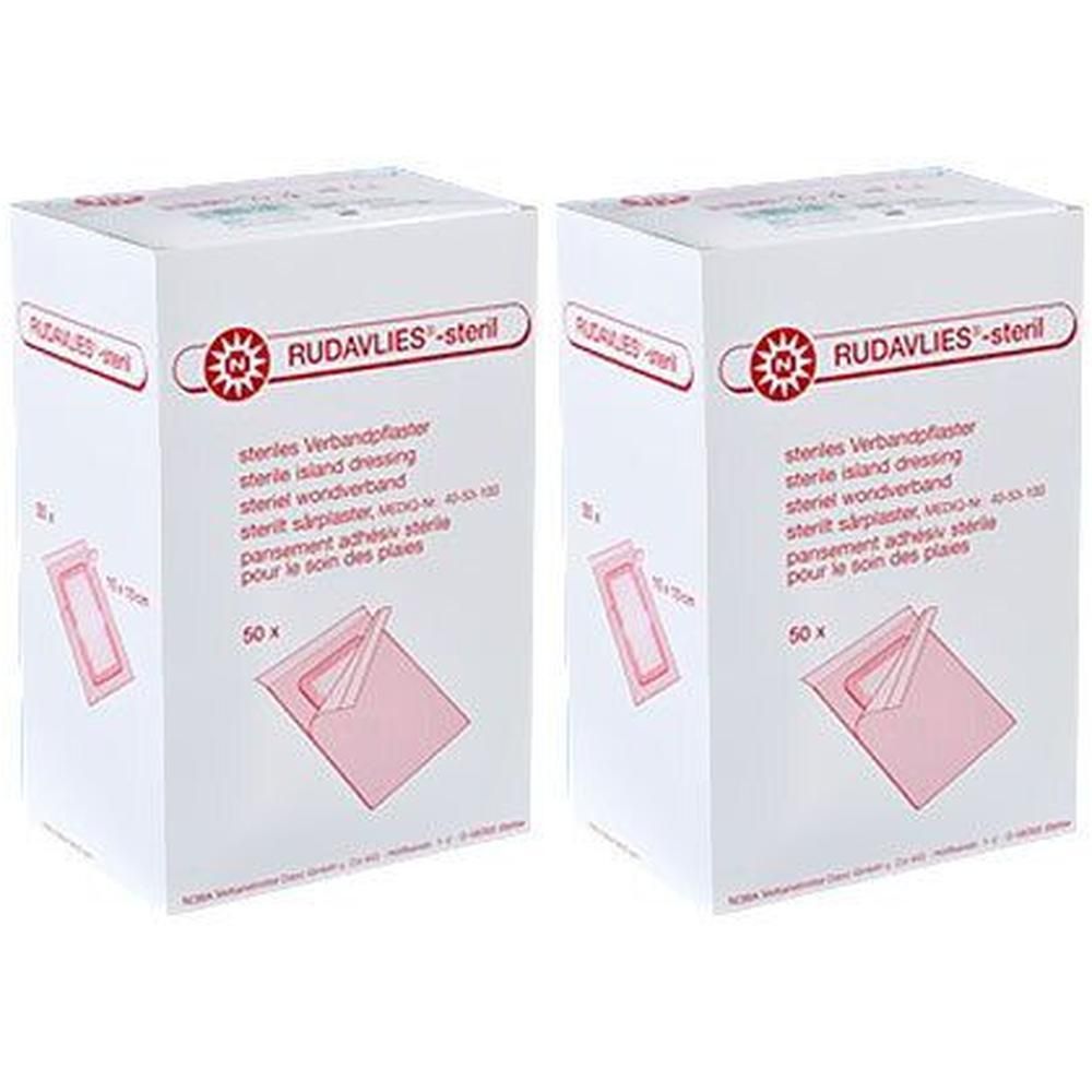 RUDAVLIES-steril Verbandpflaster 5x7 cm x2 2x50 St Pflaster