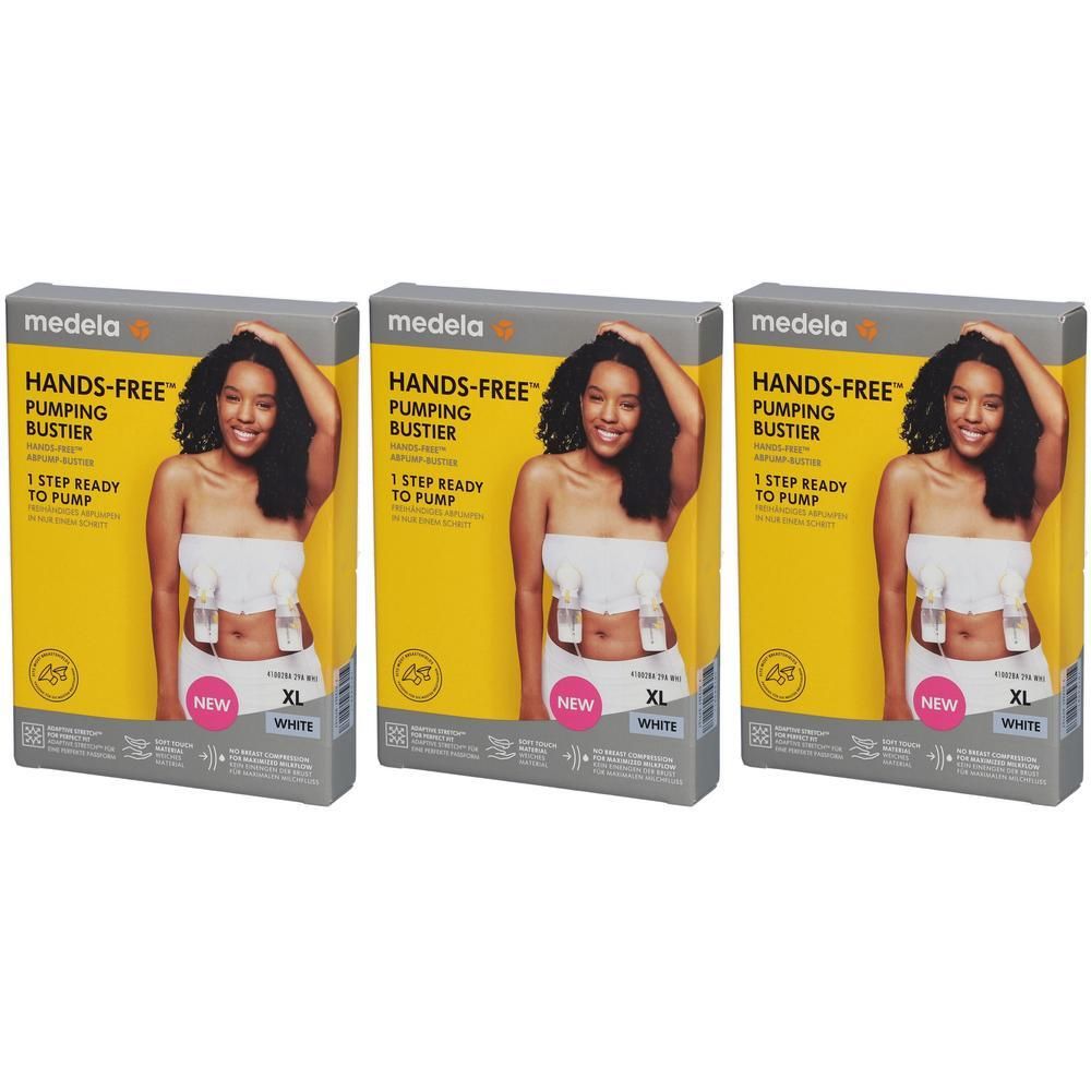 Medela hands-free pumping bustier XL weiß x3 3x1 St