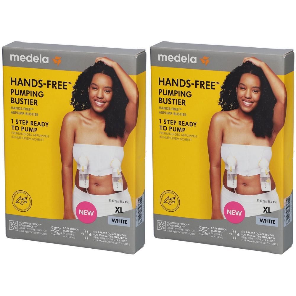 Medela hands-free pumping bustier XL weiß x2 2x1 St