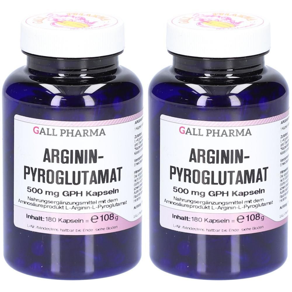 Argininpyroglutamat 500 mg GPH Kapseln x2 2x180 St