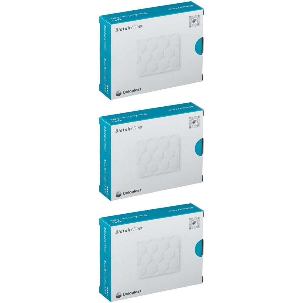 Biatain Fiber 5x6 cm Faserverband x3 3x10 St Verband