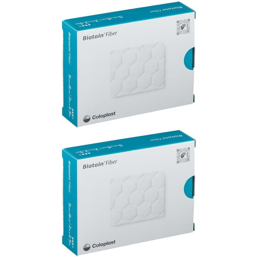 Biatain Fiber 5x6 cm Faserverband x2 2x10 St Verband