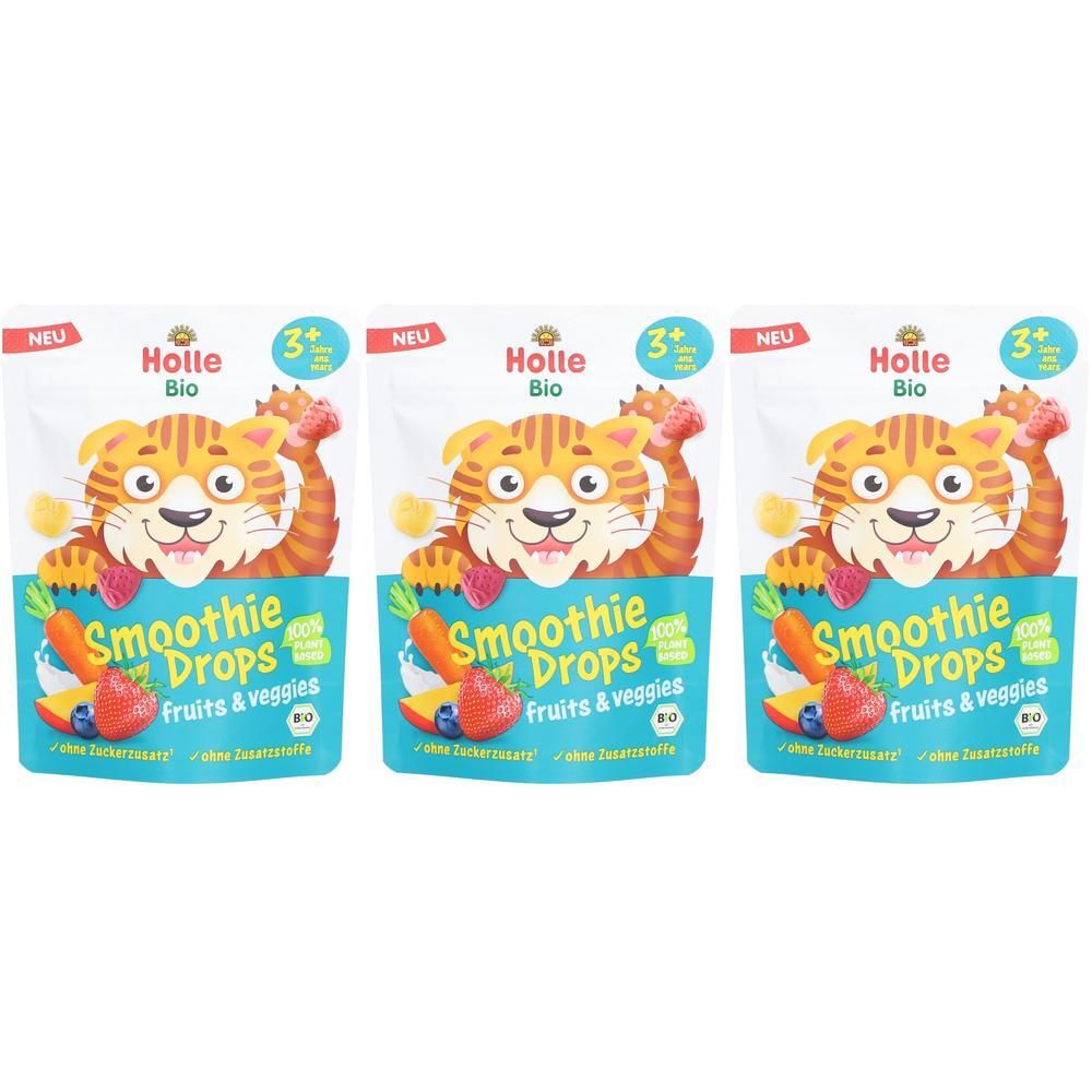 Holle Smoothie Drops fruits & veggies x3 3x15 g Beutel