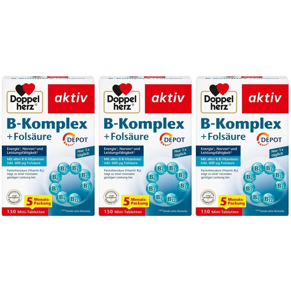 Doppelherz B-Komplex+Folsäure Tabletten x3 3x150 St