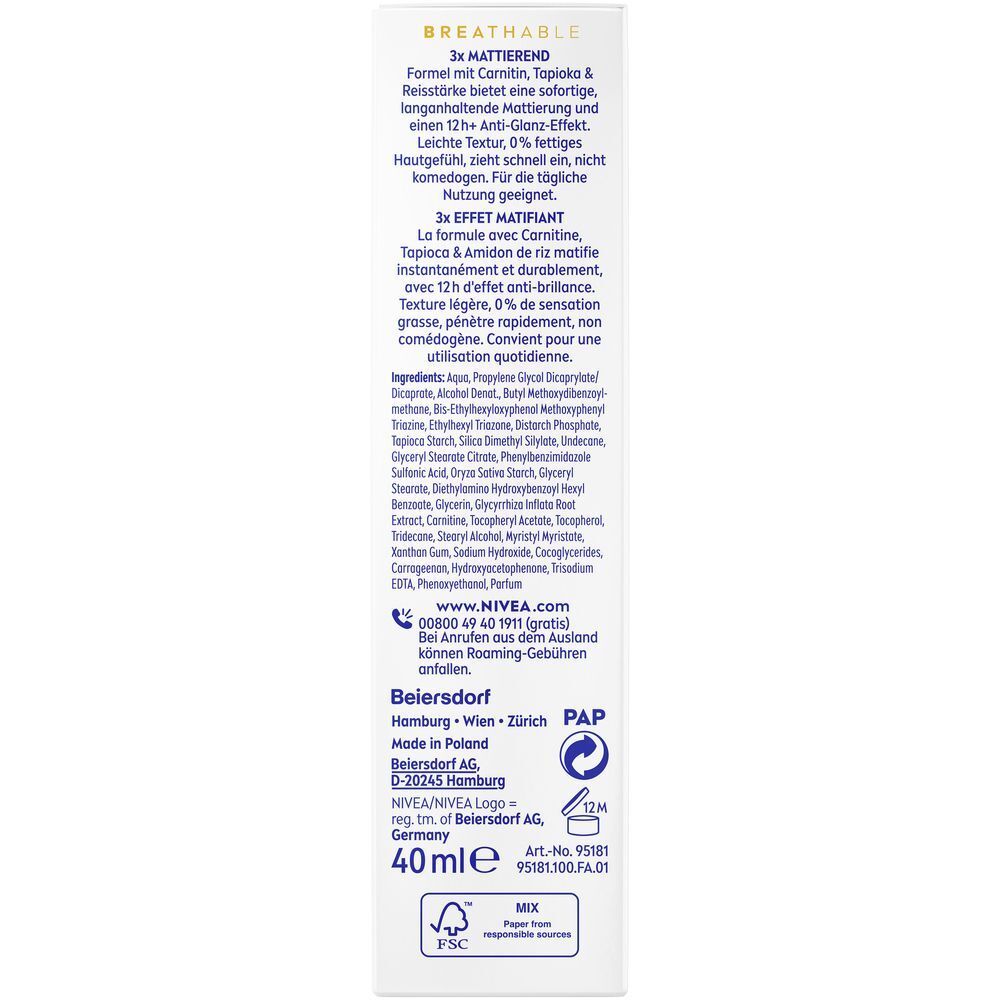 NIVEA SUN UV Gesicht mattierend