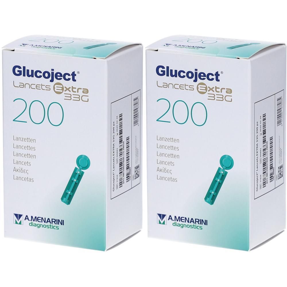Glucoject Lancets Extra 33 G x2 2x200 St Lanzetten