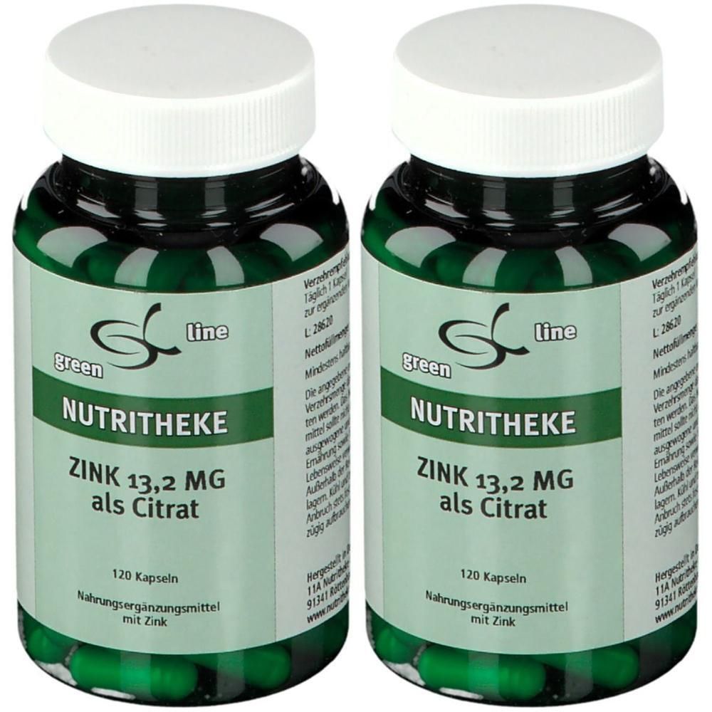 Zink 13,2 mg als Citrat Kapseln x2 2x120 St
