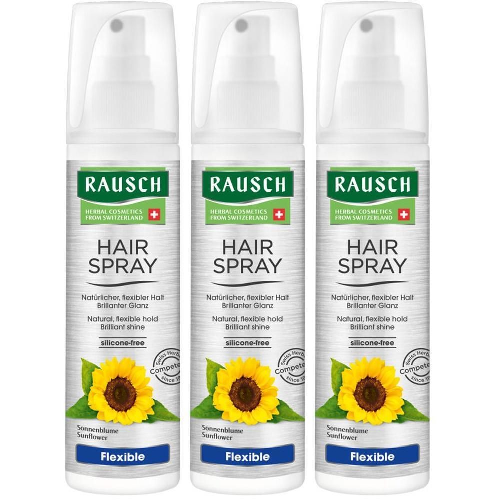 Rausch Hairspray flexible Non-Aerosol x3 3x150 ml Spray