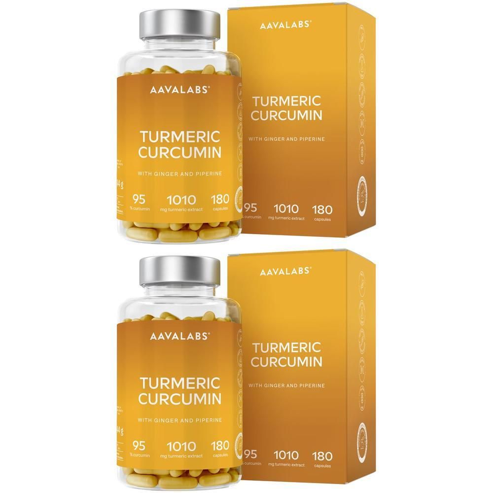 Aavalabs Curcumin+Piperin vegan Kapseln x2 2x180 St